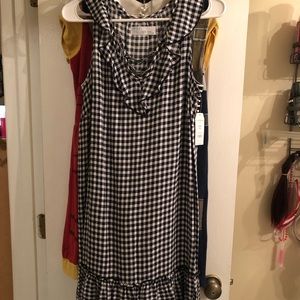 Black and white plaid dress
